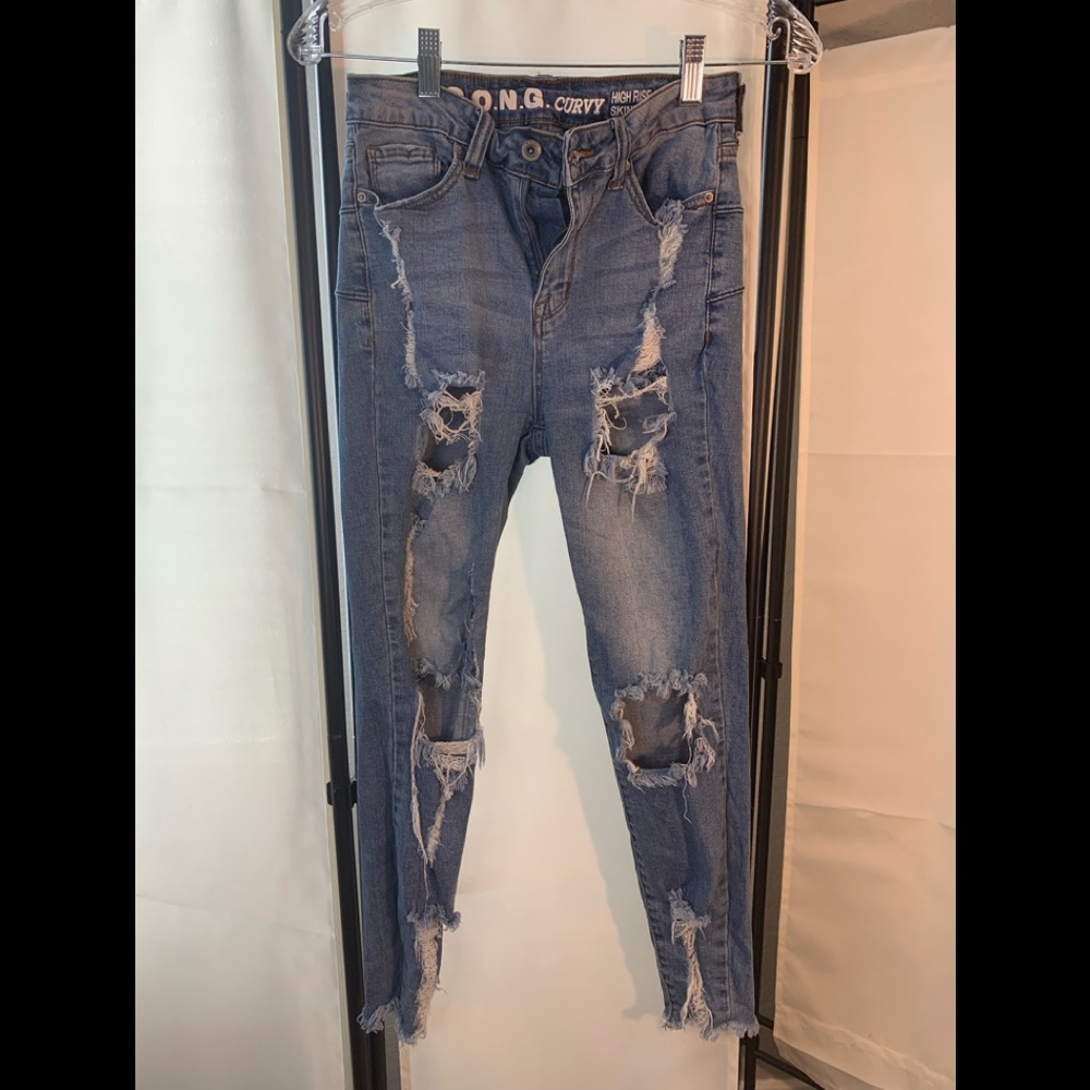 So 5/27 SONG CURVY SKINNY JEANS deconstructed